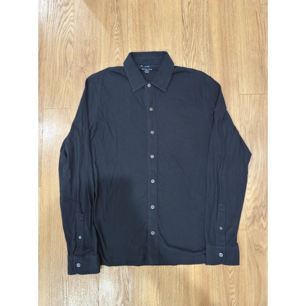 Todd Snyder Made in L.A. Long-Sleeve Button Down Shirt in Black Size Medium